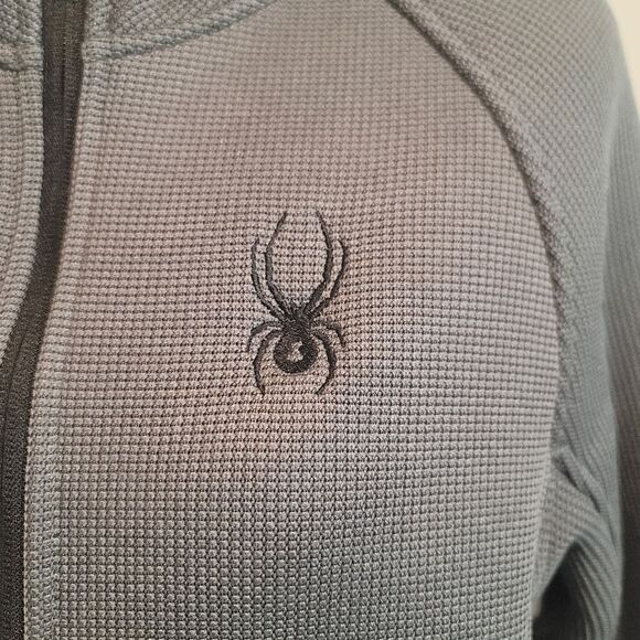 Spyder Gray Full Zip  Knit Jacket Size Small Petite - Picture 12 of 13